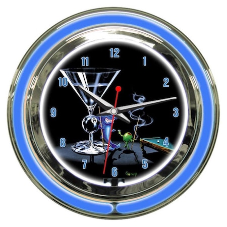 Petro Enterprises Pool Shark 14 in. Neon Clock PE434497